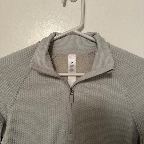 Lululemon Engineered Warmth Half-Zip in Vapor / White - Picture 6 of 8